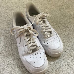 White Nike Air Force 1 size 10